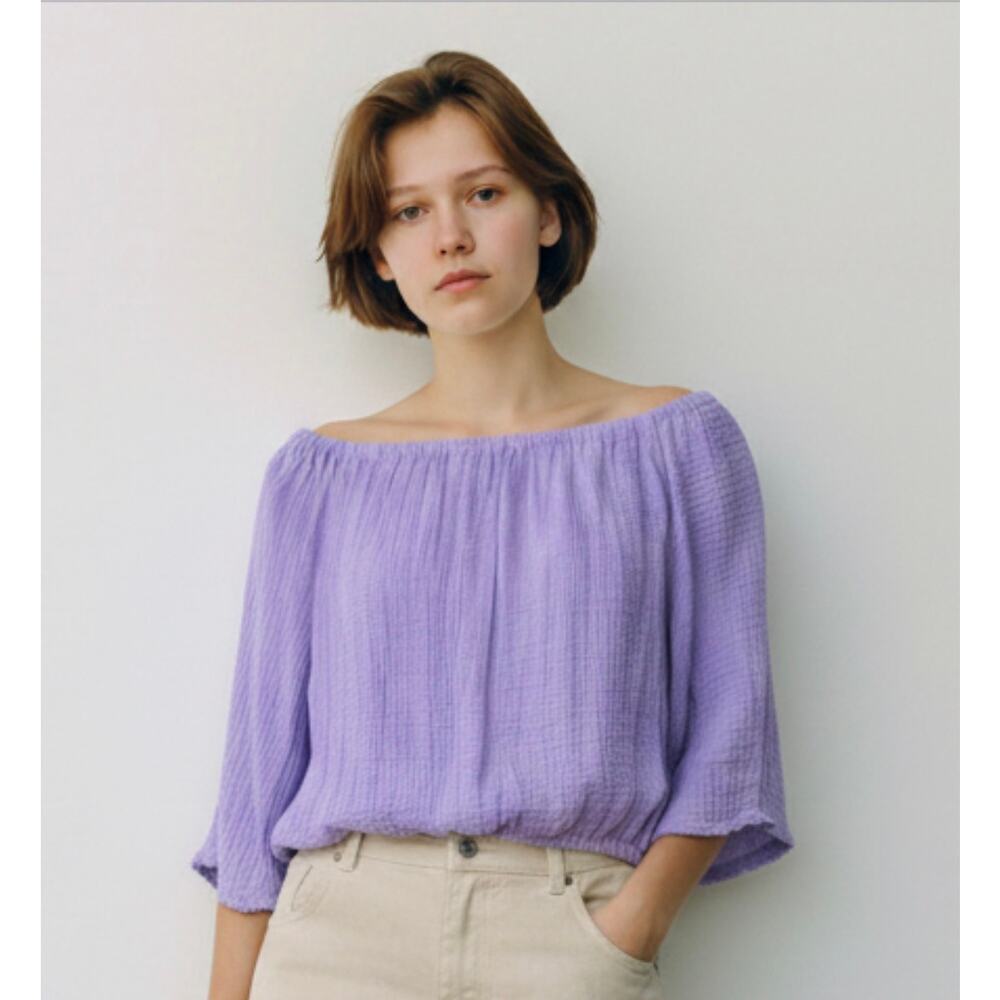 Michael Stars Isabel Convertible Gauze Top XL Wisteria Boho NWT